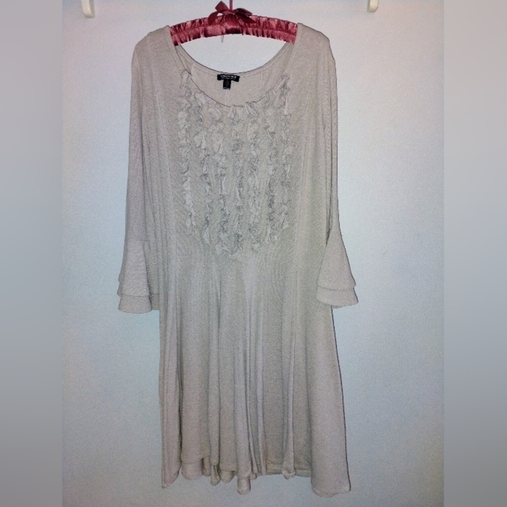 Blowing Rose A-Line Sweater Dress